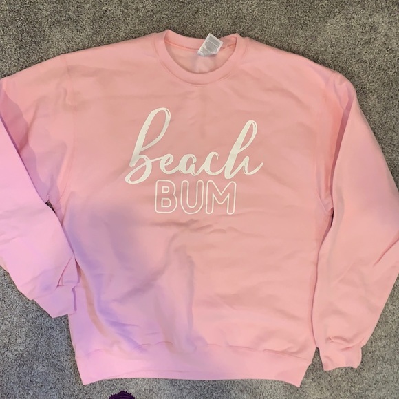 Pink Lily Sweaters - Pink Lily Beach Bum Crewneck Sweatshirt